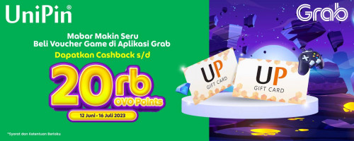 Mabar Makin Seru: Cashback s/d 20rb OVO Points Setiap Beli Voucher Game di Aplikasi Grab!
